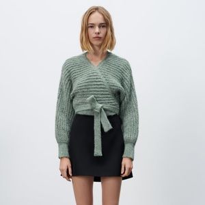 Zara knit wrap top
